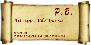 Philippi Bíborka névjegykártya